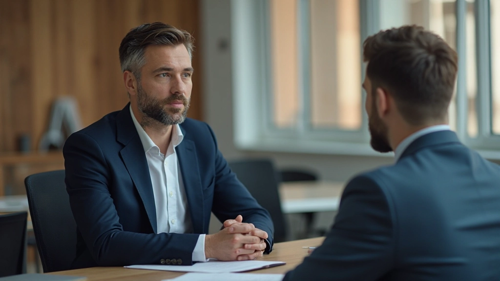 Профессиональный консультант встречается с клиентом в современном офисе