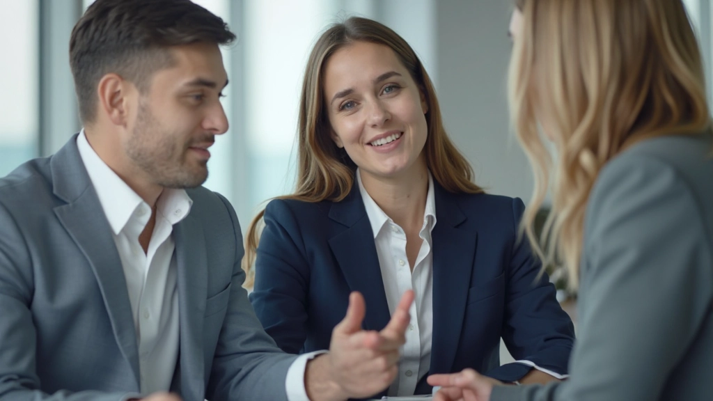 Профессиональная деловая женщина на встрече с коллегой